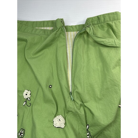 ISO Anthropologie Odille Green Italia Embroidered Faux Wrap Apron Skirt 2005 - Picture 7 of 16